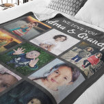 We Love You Grandma & Grandpa Photo Collage<br><div class="desc">Give your grandma and Grandpa something special this christmas or any other occassion! Wrap them up in this gorgeous photo collage blanket with text tht reads 'WE LOVE YOU GRANDMA AND GRANDPA' . The font style, size and colour can be changed by clicking on the customise further link after personalising....</div>