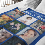 We Love You Grandma & Grandpa Photo Collage<br><div class="desc">Give your grandma and Grandpa something special this christmas or any other occassion! Wrap them up in this gorgeous photo collage blanket with text tht reads 'WE LOVE YOU GRANDMA AND GRANDPA' . The font style, size and colour can be changed by clicking on the customise further link after personalising....</div>