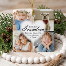 We Love You Grandma Heart Grandkids Photo Collage