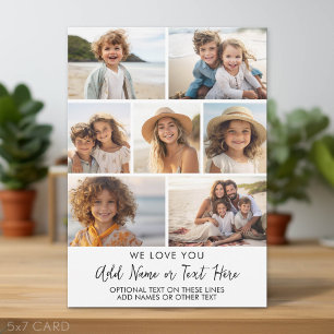We Love You Grandma or Grandpa - 7 Photo Collage Holiday Card