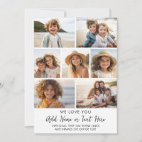 We Love You Grandma or Grandpa - 7 Photo Collage