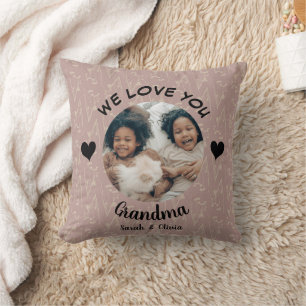We love you Grandma personalised photo keepsake Cushion