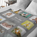 We Love You Grandma Photo Collage Fleece Blanket<br><div class="desc">Wrap your grandmother in the warmth of love and memories with our customisable photo collage blanket. Perfect for Christmas or any special occasion, this unique gift allows you to personalise with your own message, grandkids' names, and even the background colour. Nothing says love like a soft cuddle swathed in cherished...</div>