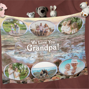 We Love You Grandpa 0742 Fleece Blanket