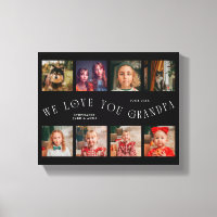 We Love You Grandpa | 8 Photo Grid Black