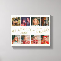 We Love You Grandpa | 8 Photo Grid Cream