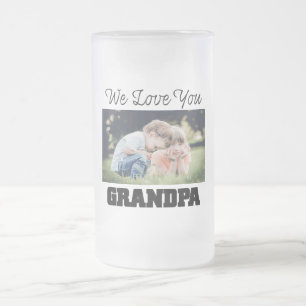 We Love You Grandpa Frosted Glass Mug