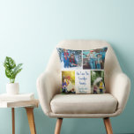 We Love You Grandpa Grandkids Photo Collage Cushion<br><div class="desc">This cute,  custom grandkids photo pillow for a grandfather features a modern layout of 4 grandchildren photos on a white background with blue typography reading We Love You Grandpa. This beautiful grandchildren photo gift features your own photograph collage surrounding your personalised message and names.</div>