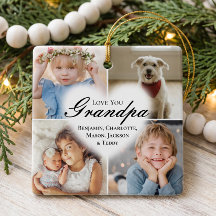 We Love You Grandpa Heart Grandkids Photo Collage