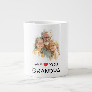 We Love You Grandpa Mug   Personalized Photo