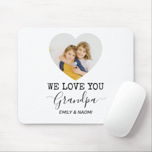 We Love You Grandpa Personalised Mouse Pad