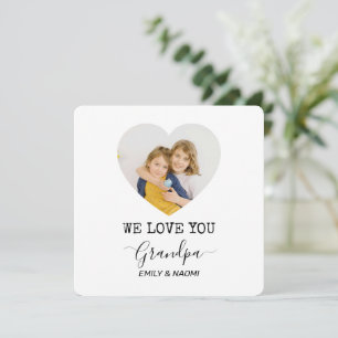 We Love You Grandpa   Personalised Photo Card