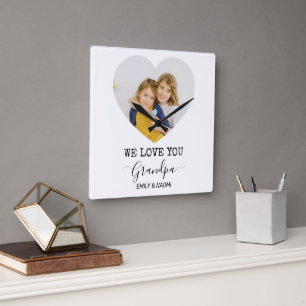 We Love You Grandpa    Personalised Wall Clock
