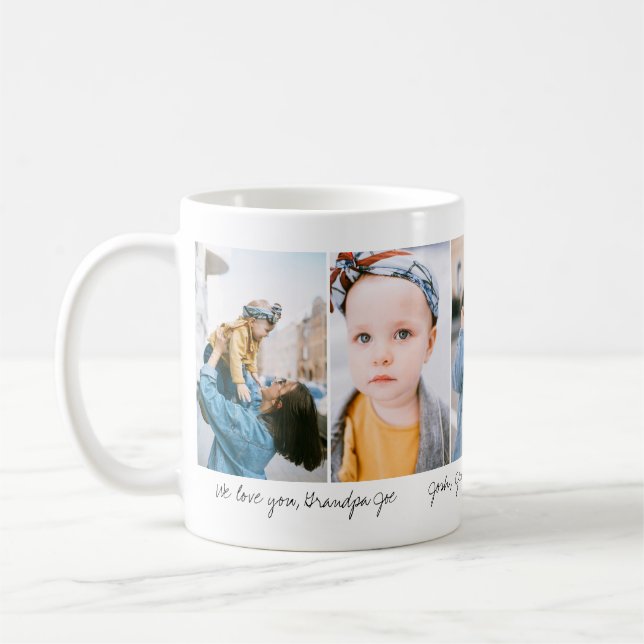 We Love You Grandpa Photo Collage Mug (Left)
