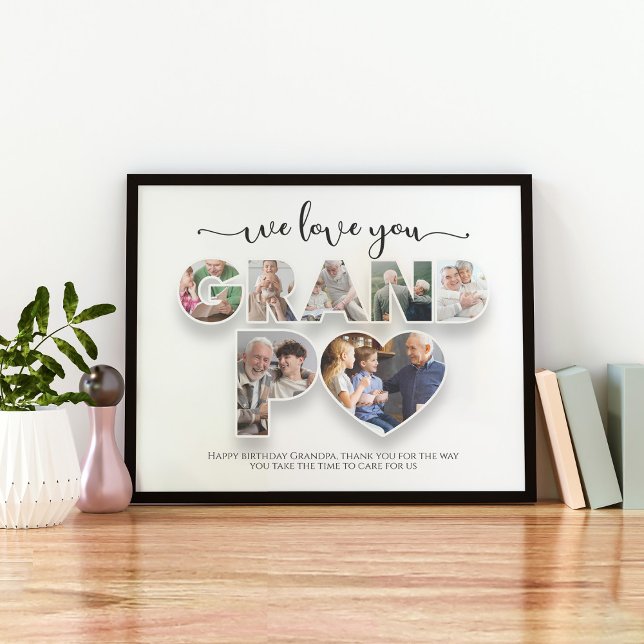 We Love You Grandpa Photo Collage Poster (Creator Uploaded)