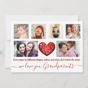 We Love You, Grandparents  Six Photos Love Holiday Card