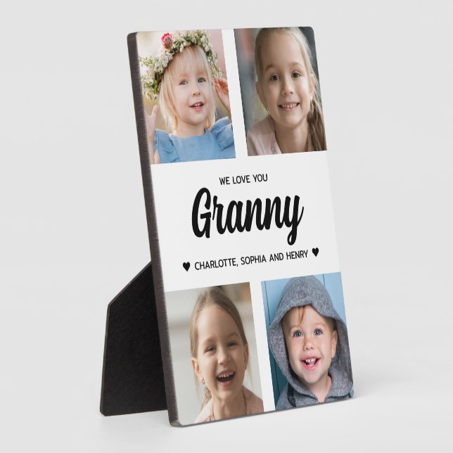 We Love You Granny Family Keepsake Photo Collage  Plaque (Side)
