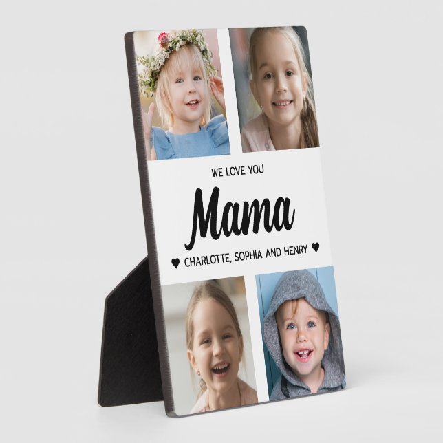We Love You Mama Family Keepsake Photo Collage  Plaque (Side)