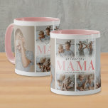 We Love You Mama Photo Collage Mug<br><div class="desc">Cherish your mother's daily coffee ritual with our special 'We Love You Mama' coffee mug. Crafted for those special mothers, it features a heartwarming collage of six photos and has your children's names imprinted. Wrapped in a cute pink gradient font, it's a gift that keeps giving, ensuring your Mom starts...</div>