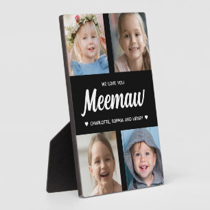 We Love You Meemaw Family Keepsake Photo Collage Plaque