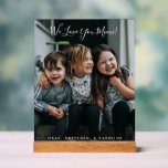 We Love You Mimi Custom Family Photo Display Names<br><div class="desc">Celebrate Mimi with this personalised "Love You Mimi" acrylic photo display featuring elegant handwritten typography and a cherished photo. This plaque is a beautiful way to display special memories, with customisable text to make it truly unique. Perfect for birthdays, holidays, or just to show your appreciation, this keepsake plaque adds...</div>