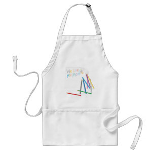 We Love You Mom Hand-Drawn Crayon Art Standard Apron