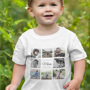 WE LOVE YOU MOM Modern Family 16 Photo Collage T-S Toddler T-Shirt