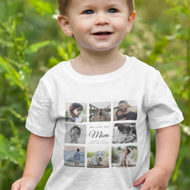 WE LOVE YOU MOM Modern Family 16 Photo Collage T-S Toddler T-Shirt (Creator Uploaded)