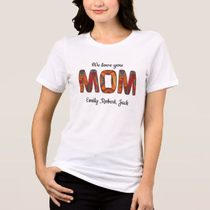 We love you mum Black Minimalist T-Shirt Tri-Blend Shirt