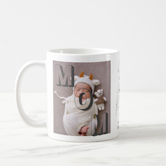 We Love You, Mum! Custom 2-Photo Collage Mug (Left)