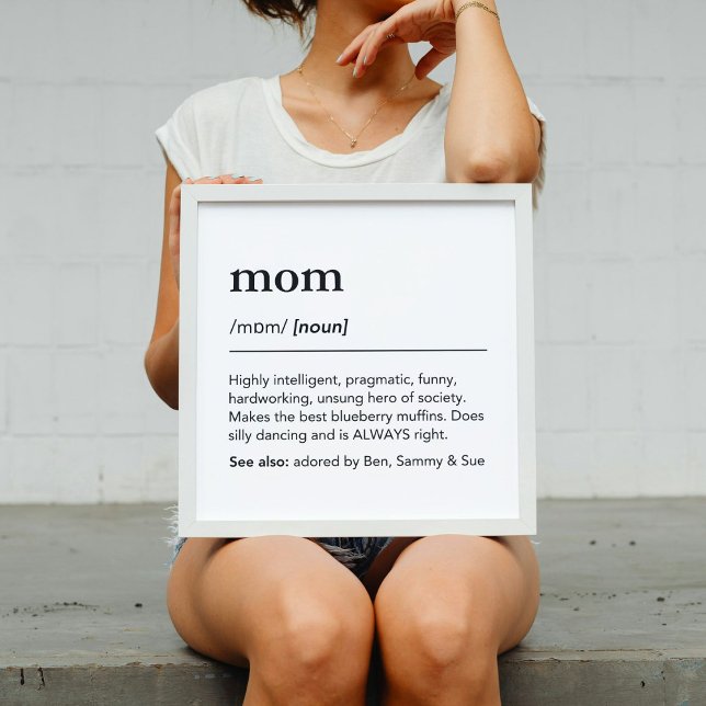 We Love You Mum Definition Poster Mothers Day Gift (Creator Uploaded)