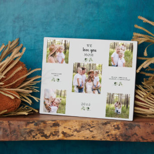 We love You Mum Foliage 5 Photo Collage  Plaque