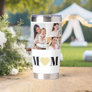We Love You Mum Personalised Mother Photo Collage Insulated Tumbler