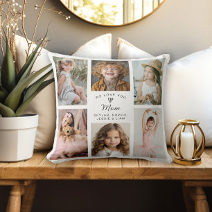 We Love You Mum Photo Collage Keepsake Cushion