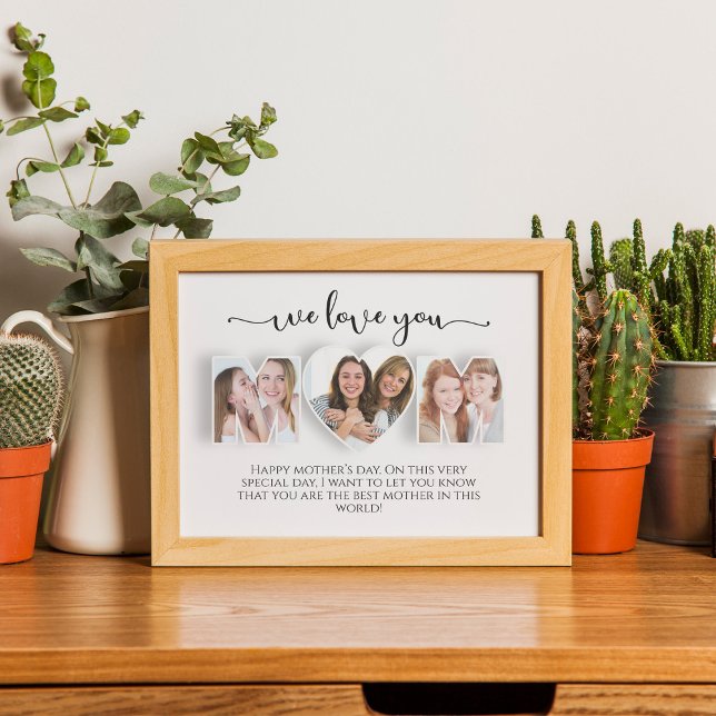 We Love You Mum Photo Collage Poster (Creator Uploaded)