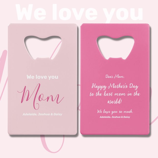 We Love You Mum Pink Minimalist  (Creator Uploaded)