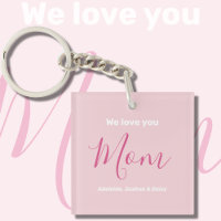 We Love You Mum Pink Minimalist