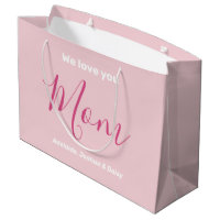 We Love You Mum Pink Minimalist