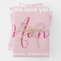 We Love You Mum Pink Minimalist