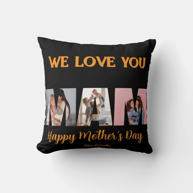 We Love You Mum-Throw Pillow gold 2026 (Front)