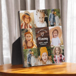 We Love You Mummy Family Wood Photo Collage Plaque<br><div class="desc">The We Love You Mummy Family Modern Photo Collage Plaque is a heartfelt keepsake that celebrates the special bond between a mother and her family. Featuring a customisable design, this plaque allows you to upload your favourite family photos and arrange them into a beautiful collage. The sleek, modern layout is...</div>