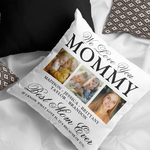 We Love You Mummy Photo Collage Cushion