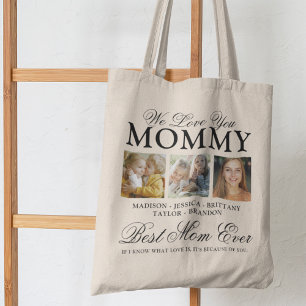 We Love You Mummy Photo Collage Tote Bag