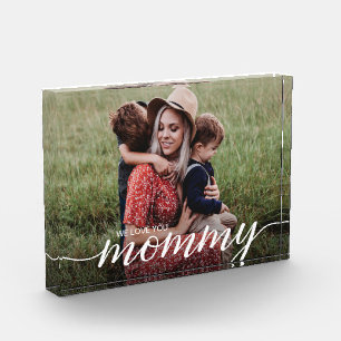 We love you mummy Script Custom photo template Block