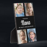 We Love You Nana Family Keepsake Photo Collage  Plaque<br><div class="desc">Create a special keepsake gift with your favourite family photographs. This modern photo collage includes 4 precious pictures of her grandchildren. All of the text is editable. Yes, it's the perfect gift for Mother's day, but any grandmother would also treasure receiving this on her birthday or as a Christmas gift....</div>
