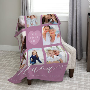 We Love You Nana   Grandchildren & Family Photos Fleece Blanket