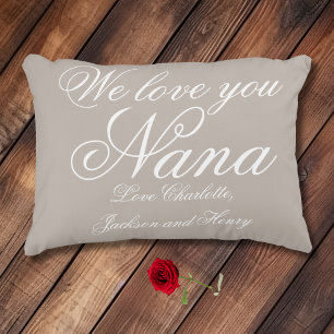 We love you NANA Lumbar Throw Pillow Personalised.