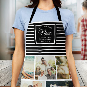 WE LOVE YOU NANA Modern Family Photo Collage Apron