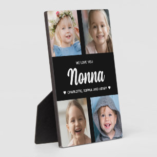 We Love You Nonna Family Keepsake Photo Collage Plaque