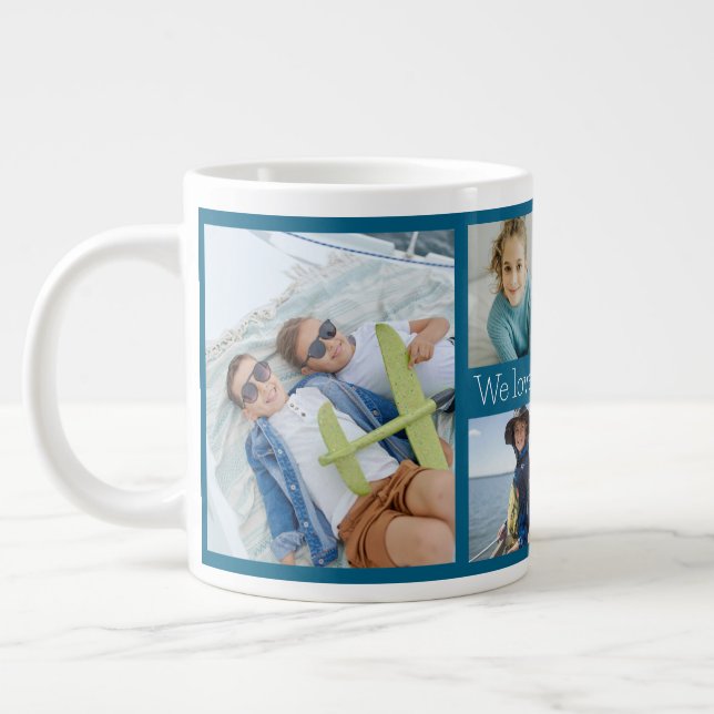 We Love You Nonnie Grandmother 6 Photo  Large Coffee Mug (Left)